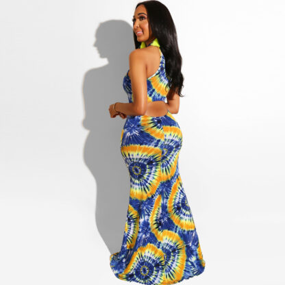 Tie Dye Printed Long Dress - Image 2