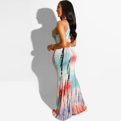 Tie Dye Printed Long Dress - Image 3