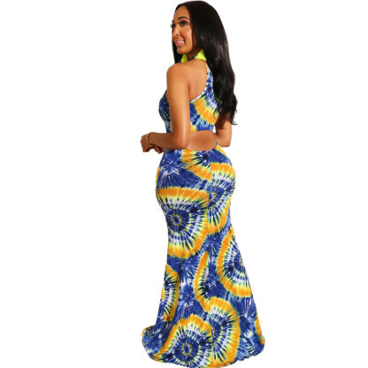 Tie Dye Printed Long Dress - Image 4