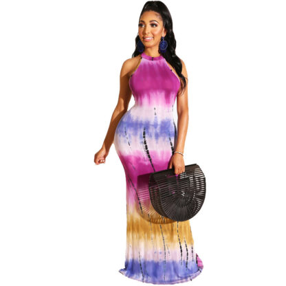 Tie Dye Printed Long Dress - Image 9