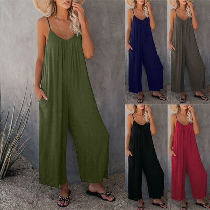 Women's Loose Sleeveless Jumpsuits Romper