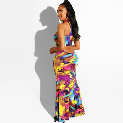 Tie Dye Printed Long Dress - Image 7